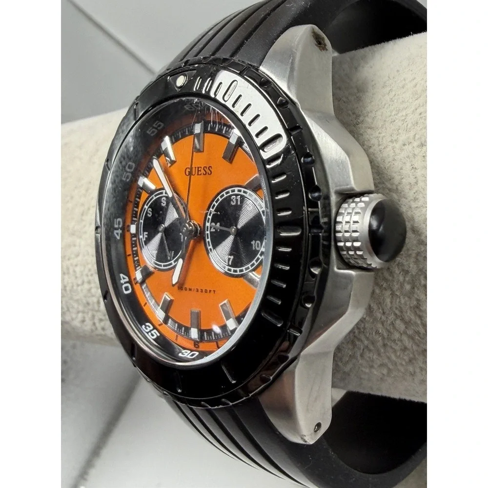 Guess U12531G6 Mens New Battery Chronograph Watch 45MM 8.5